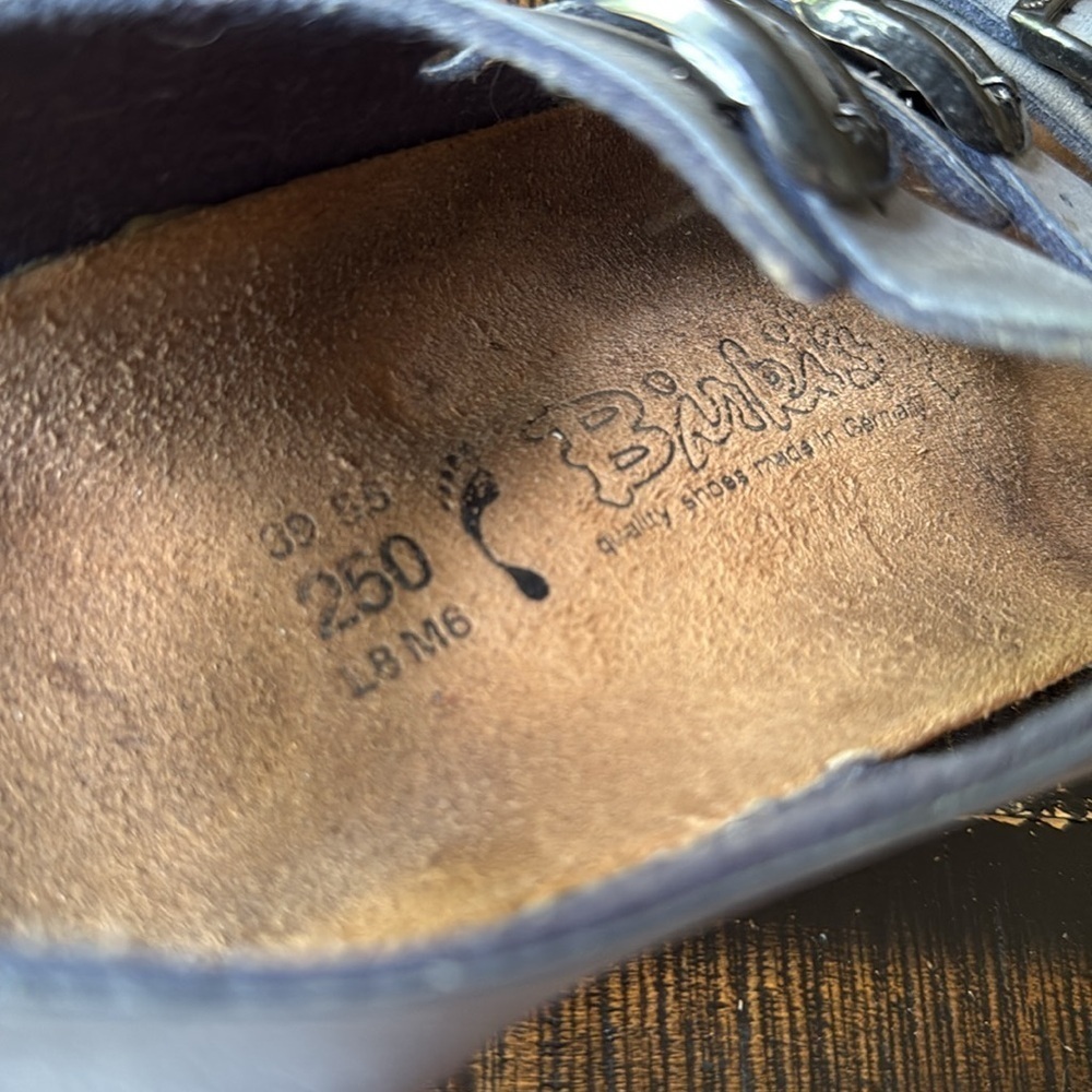 Birkis by Birkenstock Ellice Slingback Sandals Slate Blue Size  39 L8 M6 - Picture 15 of 15